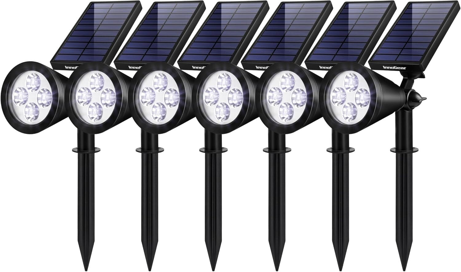 Durable Solar Spotlights for Pathway and Landscape - 6 Pack with Easy Install