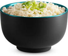 Load image into Gallery viewer, Deep Ceramic Soup Bowls Set: 4 Elegant Ramen Bowls - Microwave &amp; Dishwasher Safe