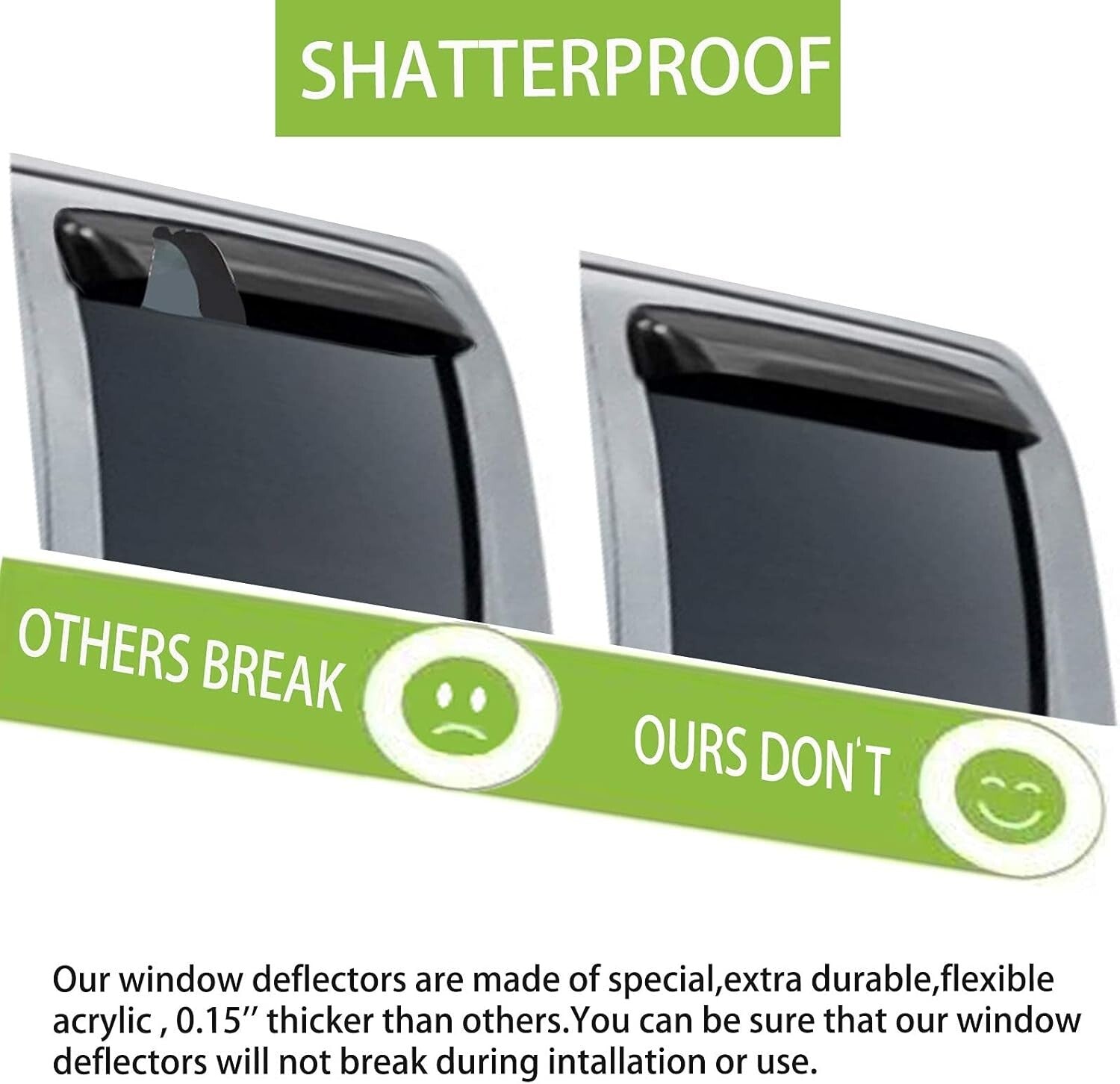 Front Window Wind Deflectors for Ram 1500 & 2500 - Weather Protection Guaranteed