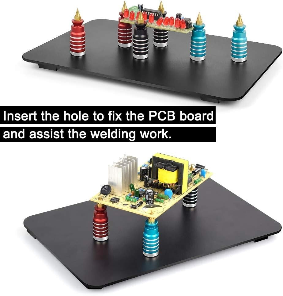Versatile Soldering Station with Heavy Steel Base & 360° Rotating Hot Air Frame