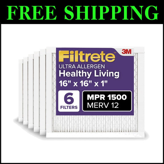 Maximize Air Quality with 16x16x1 MPR 1500 Electrostatic Filters - 6-Pack