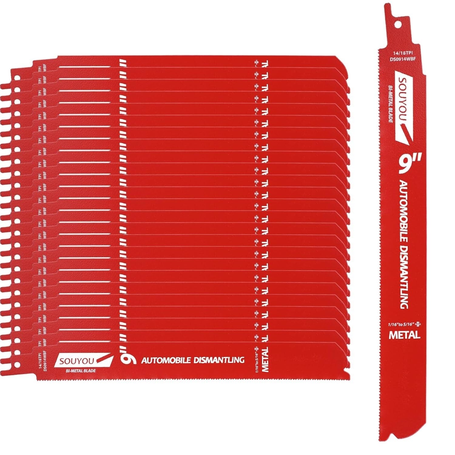 Premium Non-Stick 9" Reciprocating Saw Blades 25 Pack - Ideal for Professionals