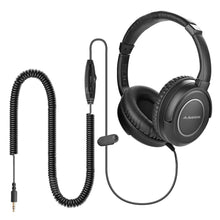 Load image into Gallery viewer, 16.4ft Long Coiled Cord Headphones Over-Ear with Volume Control &amp; Stereo Sound