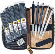 Load image into Gallery viewer, Travel-Friendly 9 Piece Mechanical Sketching Pencil Set with Kneaded Eraser