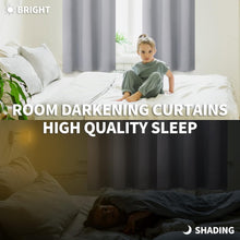 Load image into Gallery viewer, Blackout Room Darkening Drapes 52 x 72 Inches - Grommet &amp; Thermal Insulation Set