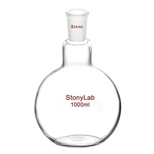 Premium 1000ml Flat Bottom Boiling Flask with Single Neck - Lab Essential