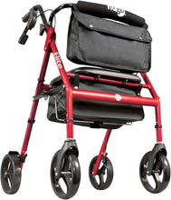 Load image into Gallery viewer, Elite Rollator Walker with 8-Inch Wheels - Ideal for Active Seniors, Garnet Red