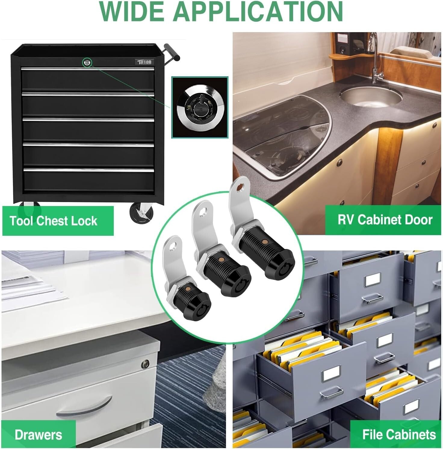 Durable Keyed Alike 10-Pack RV and Camper Locks - Protection for Your Valuables