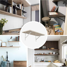 Load image into Gallery viewer, Heavy-Duty 12x8 Shelf Brackets - 600lb Capacity, 10-Pack White Metal Supports