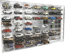 Load image into Gallery viewer, Compact Wall-Mounted Toy Car Display Cabinet - Holds 56 Diecast Models