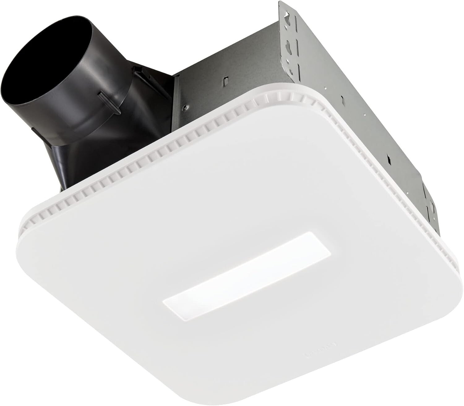 Compact LED Bathroom Exhaust Fan - ENERGY STAR, 110 CFM, Easy Roomside Install