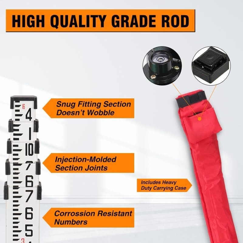 Lightweight 16-Foot Aluminum Fishing Rod with Carrying Bag and Extra Fast Action