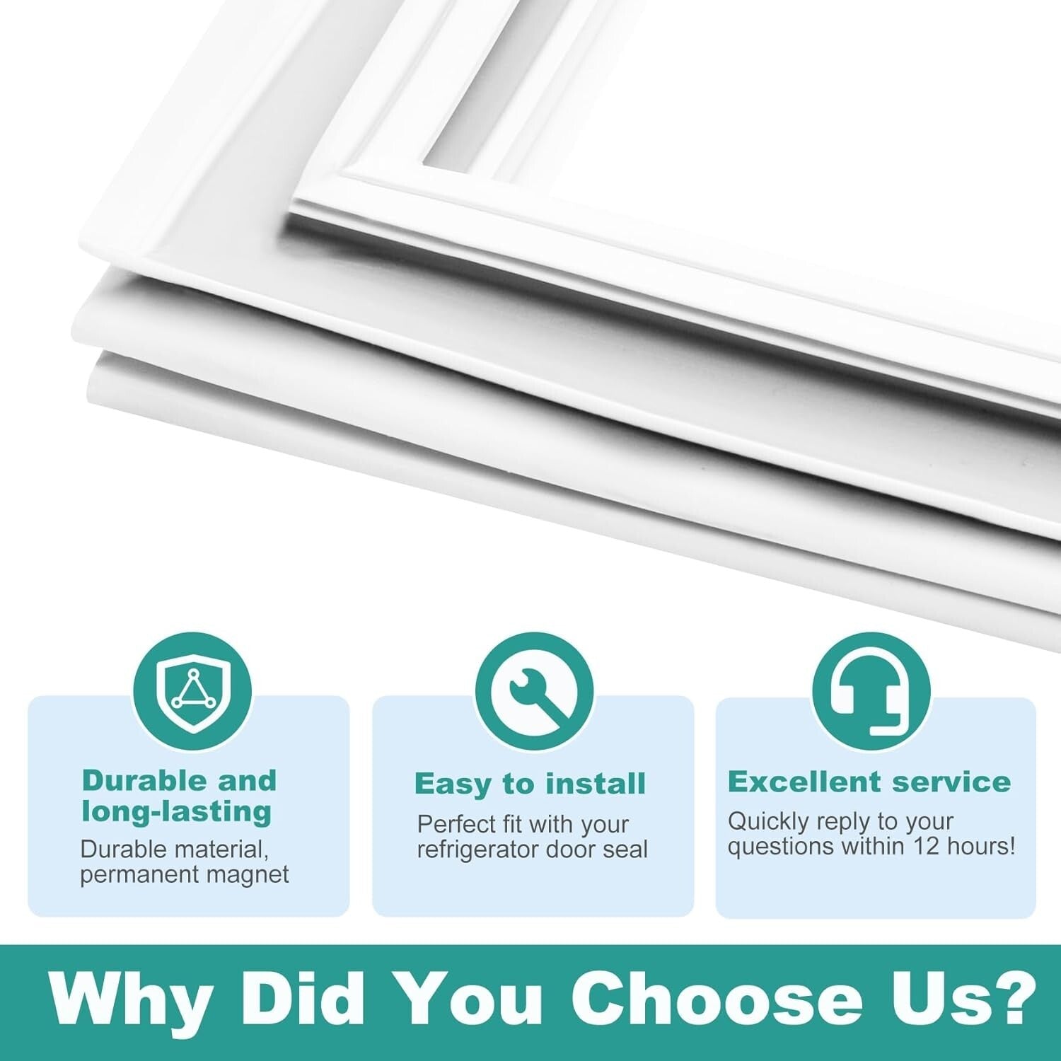 Durable Refrigerator Door Seal Replacement for Kenmore, Frigidaire, Westinghouse