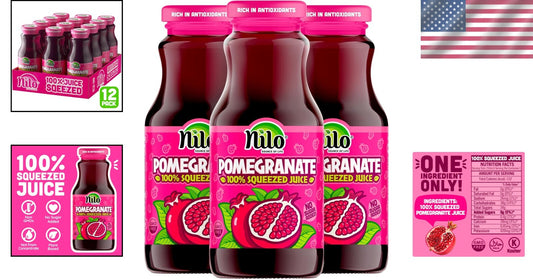 Farm Fresh 100% Pure Pomegranate Juice | 12 Pack, 250ml, not from concentrate