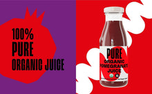 Load image into Gallery viewer, Natural Organic Pomegranate Juice - 12 Glass Bottles of 8.4 Oz Each, Gluten-Free