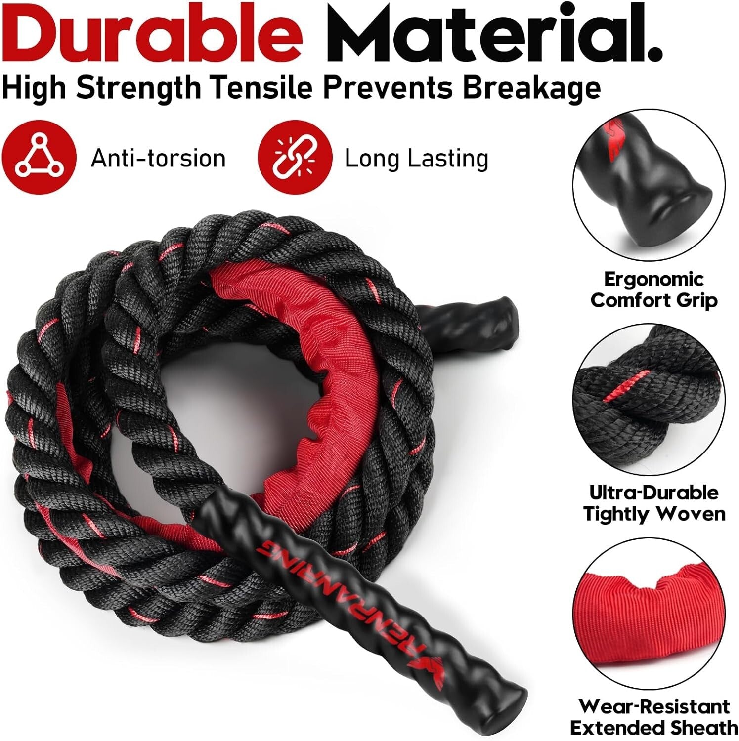 Unleash Your Potential: 3lb to 5lb Weighted Jump Rope for Full Body Conditioning