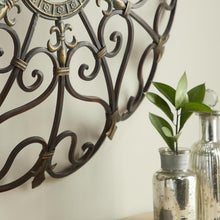 Load image into Gallery viewer, Antique-Inspired Metal Wall Decor - 29" Scroll Design for Living Rooms