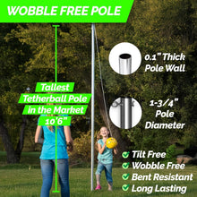 Load image into Gallery viewer, Regulation Tetherball Set with Heavy Duty Pole &amp; Easy Setup for Backyard