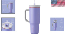 Load image into Gallery viewer, Light Purple 40 oz BPA-Free Insulated Tumbler with Straw – Perfect for On-The-Go