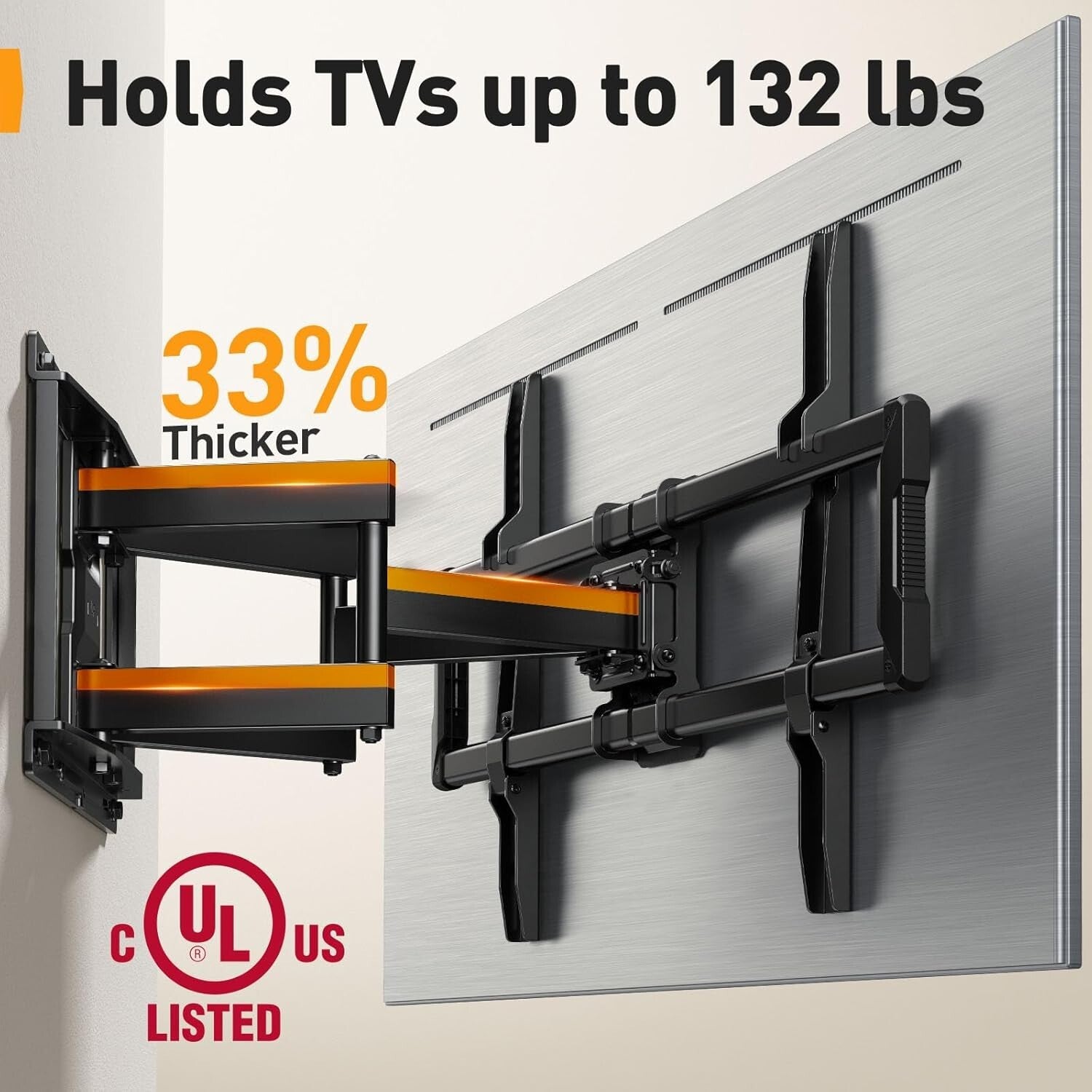 Articulating TV Mount Bracket for 40-86 Inch TVs - Secure & Adjustable Design