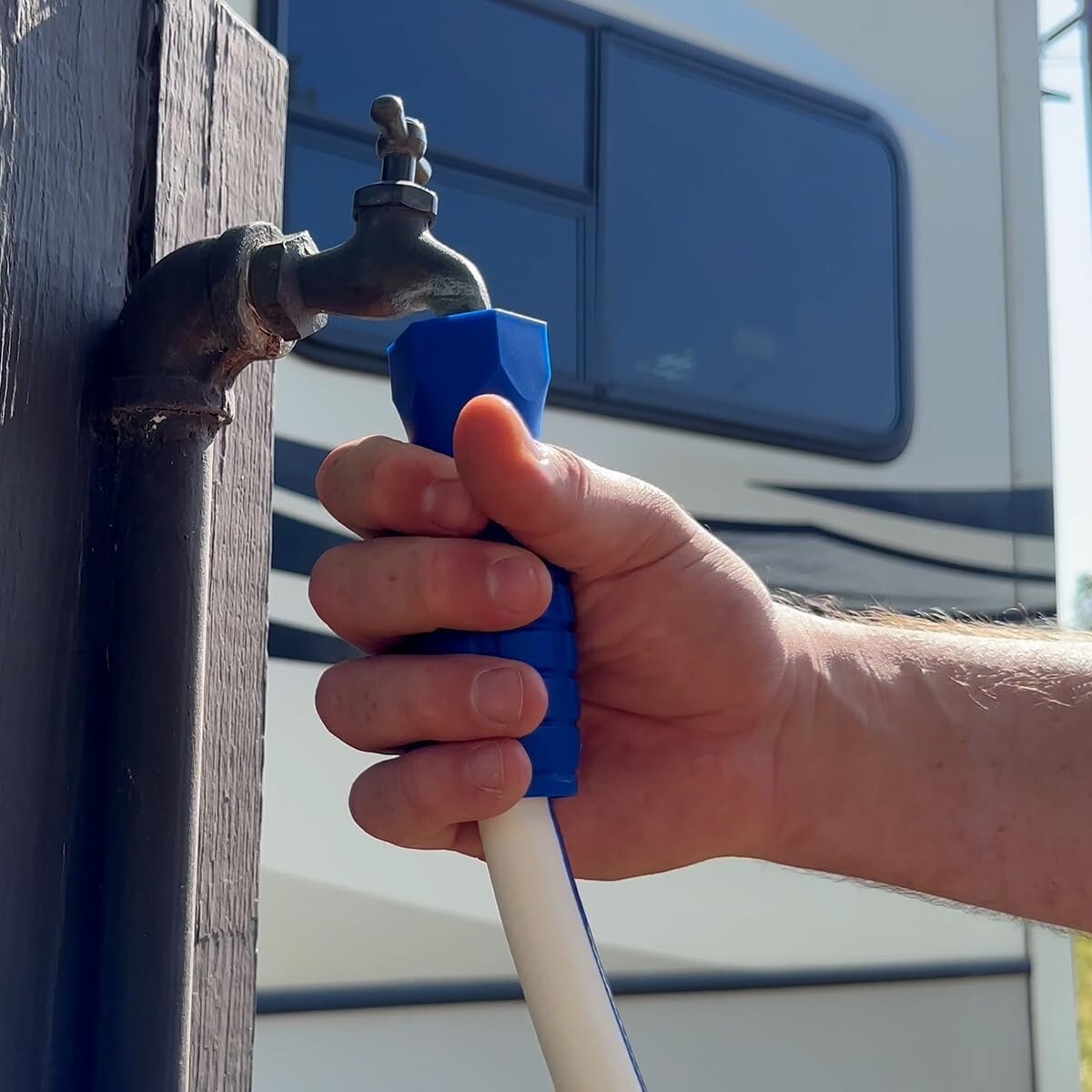 1/2" x 50 ft Hybrid Polymer Water Hose - All-Weather Flexibility for RV & Marine