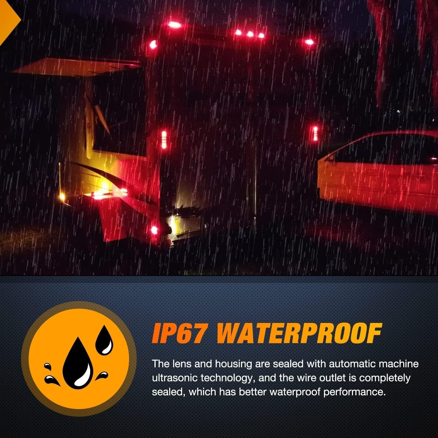 Super Bright 6-Inch Oval LED Trailer Tail Lights - Waterproof 6PC Set for Trucks