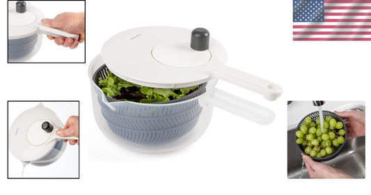 2.5 Quart Salad Spinner with Long Handle - Dishwasher Safe Kitchen Essential