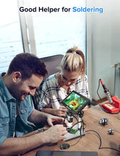 Load image into Gallery viewer, Professional 7'' Digital Microscope with 12MP Camera and Adjustable LED Lights