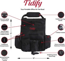 Load image into Gallery viewer, 2023 Car Front Seat Organizer with Tablet Storage &amp; Comfort Shoulder Strap