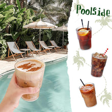 Load image into Gallery viewer, Set of 12 Unbreakable 17oz Ribbed Acrylic Drinking Tumblers - dishwasher safe