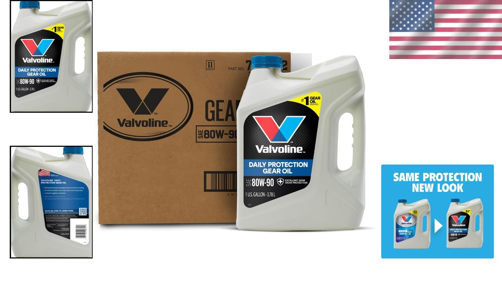 Extreme Pressure SAE 80W-90 Gear Oil - Dependable Year-Round Lubrication, 3-Pack