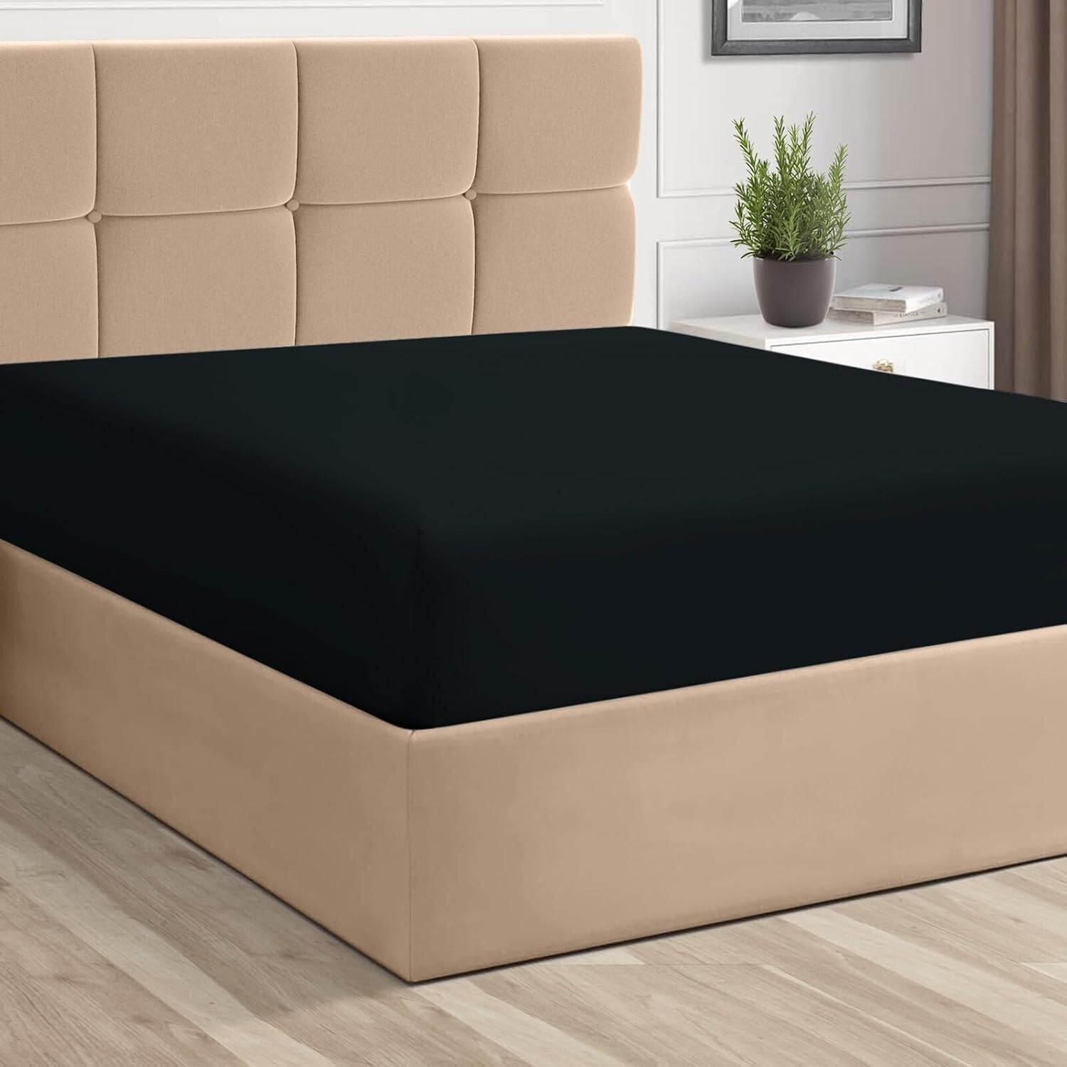 Eco-Friendly Mercerised Combed Cotton King Fitted Sheet - Deep Pocket & Soft