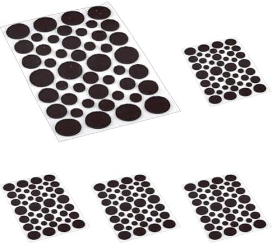 Value Pack of 46 Round Brown Adhesive Felt Pads for Scratch-Free Surfaces
