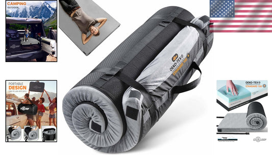 3-Inch Thick Memory Foam Sleeping Pad for Camping & Guest Sleepovers - Twin Size