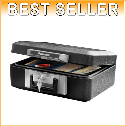 Durable Fire Resistant Safe with Key Lock and Carrying Handle - 6.3" x 15.3"