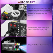 Load image into Gallery viewer, Odorless 500W Fog Machine with LED Lights &amp; Wireless Control - Perfect for Stage