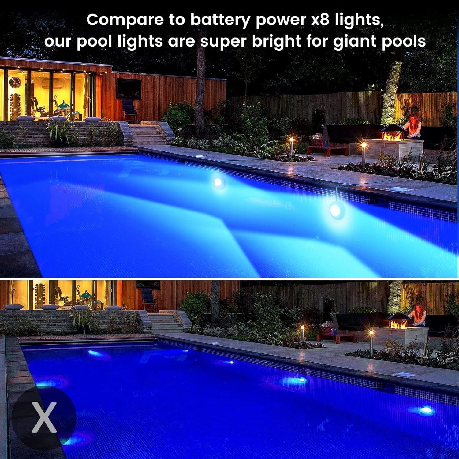 10W RGB Dimmable LED Pool Lights with APP Control - IP68 Waterproof Design