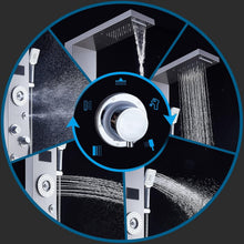 Load image into Gallery viewer, Brushed Nickel Shower Panel with LED Rainfall Design - Multi-Function &amp; Elegant