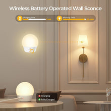 Load image into Gallery viewer, Rechargeable LED Wall Sconces - Elegant, Wireless, 12 Lighting Options, Set of 2