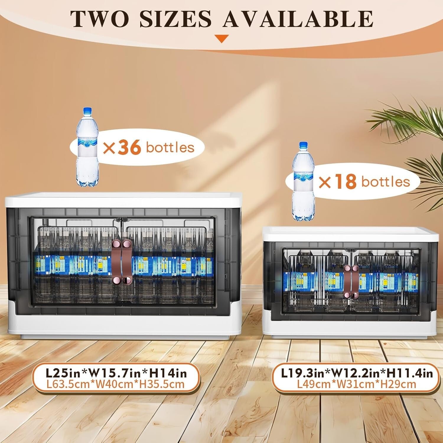 Stackable & Foldable Storage Bins - 3-Piece Set with Lids for Home Organization