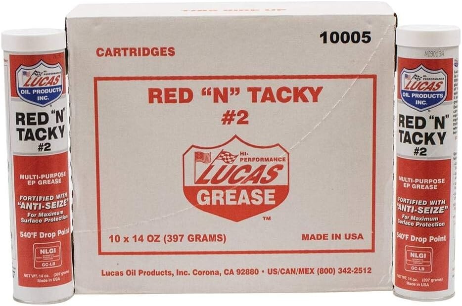10-Pack Stens Red N Tacky Grease - Ultimate Engine Protection and Performance