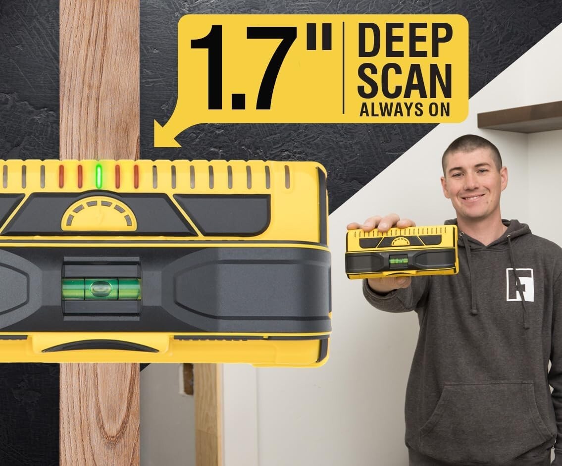 Accurate Stud Finder with Live Wire Meter – Ideal for Construction & Renovation