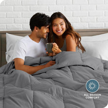 Load image into Gallery viewer, Lightweight All-Season Twin Extra Long Comforter Set - Breathable Grey Design