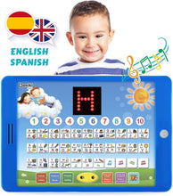 Load image into Gallery viewer, Interactive Kids Tablet: Spanish &amp; English Learning with Engaging Quizzes