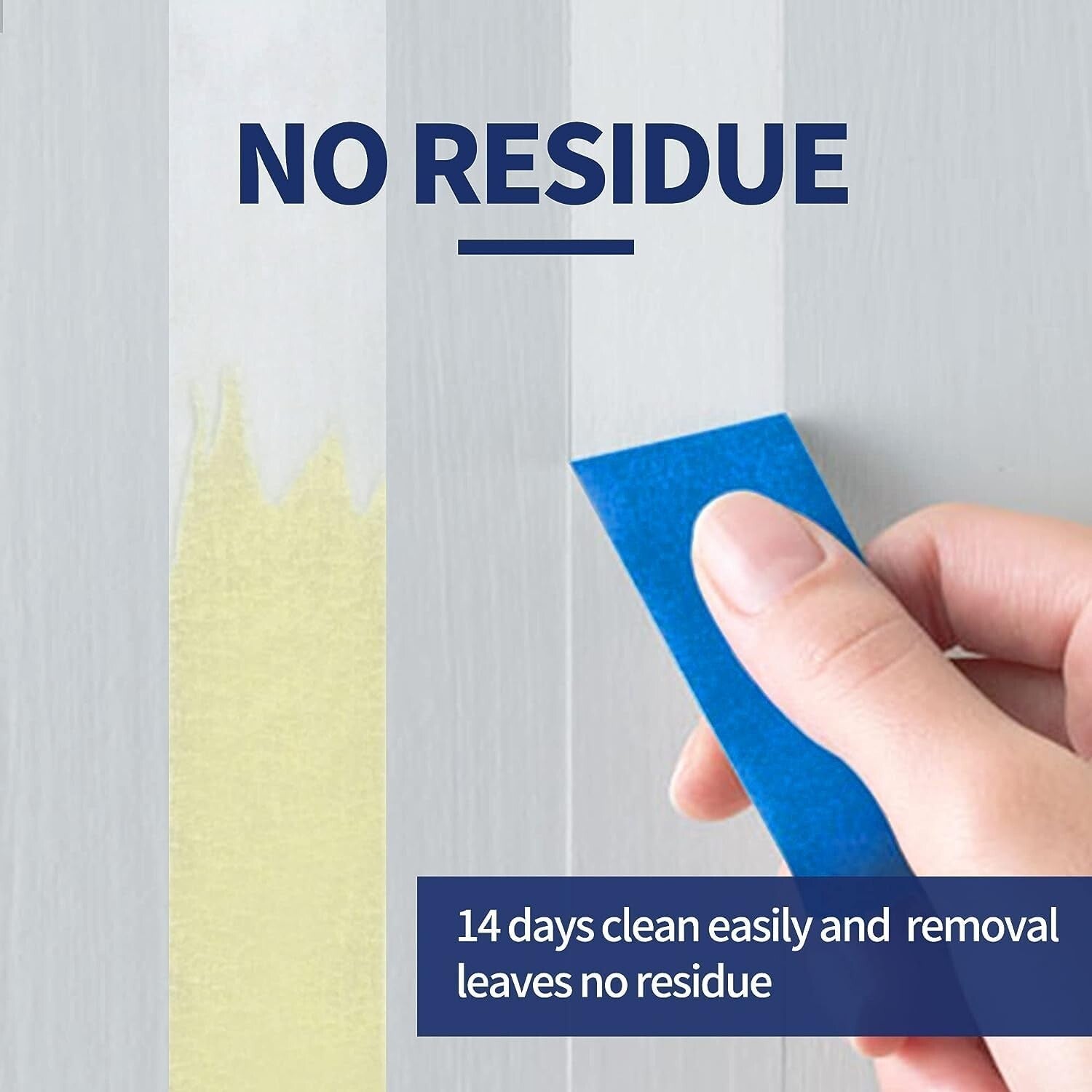 Versatile 54 Roll Set of Writable Blue Painter's Tape for Sharp Edges & Marking