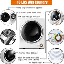 Load image into Gallery viewer, Efficient 110V Electric Clothes Dryer - 10 lbs Capacity, 4 Modes, Compact Design