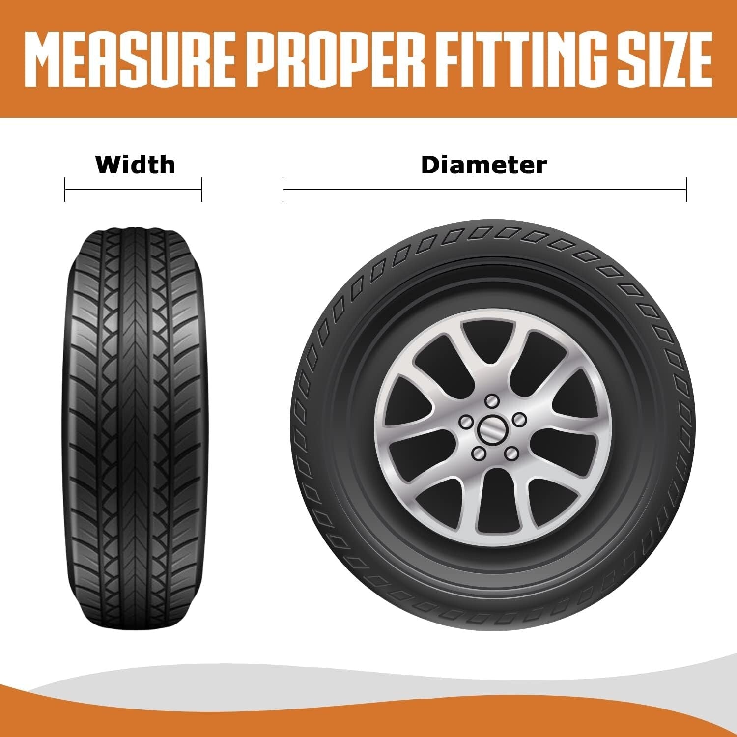 Elasticized Tire Covers for 29.25-31.75 Inch Wheels - Heavy-Duty & Waterproof