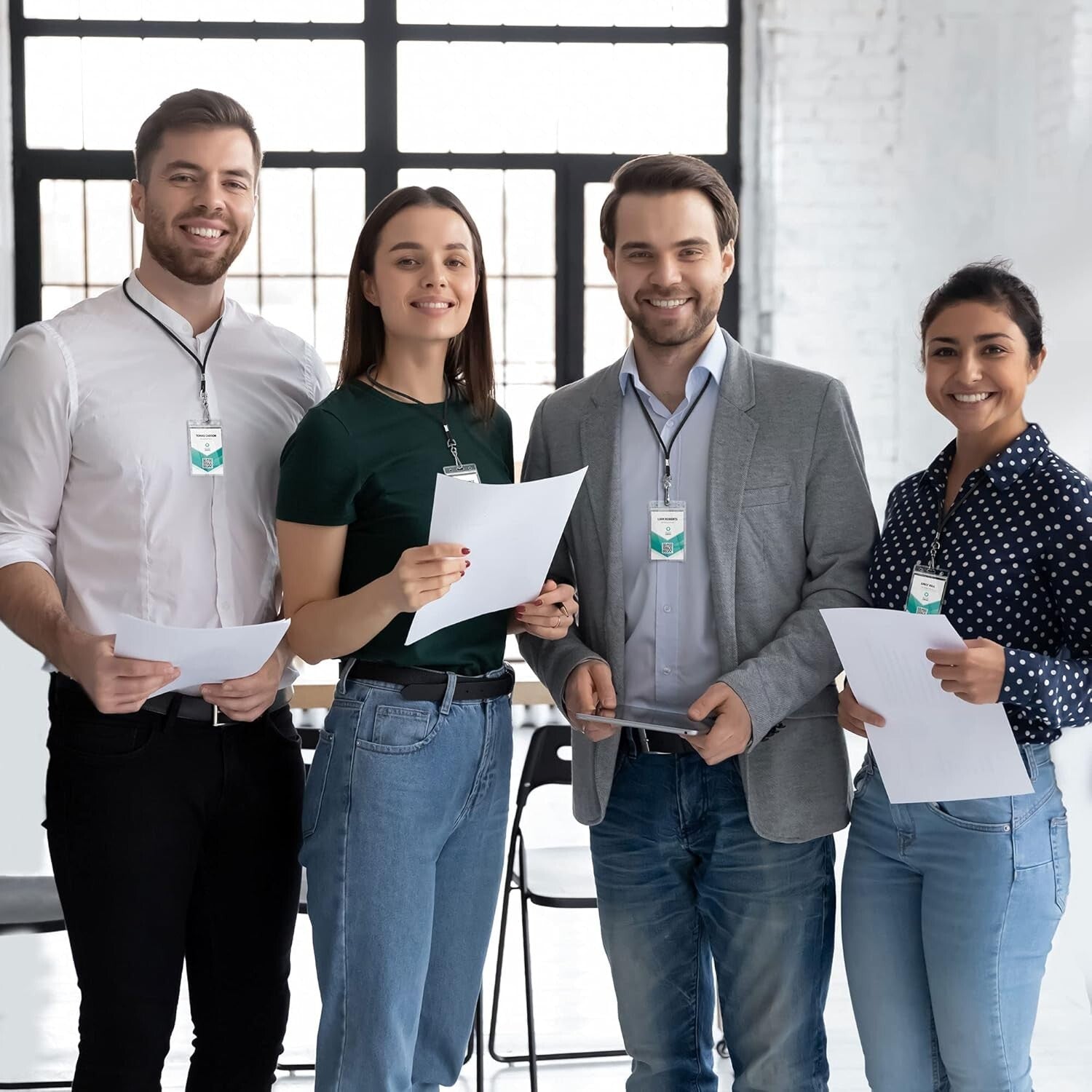 1000-Pack Vertical ID Card Protectors - Waterproof & Resealable Badge Holders