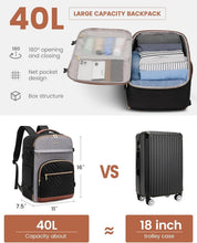 Load image into Gallery viewer, Portable Travel Backpack for Women: TSA Approved 40L Carry-On with Packing Cubes