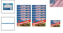 Load image into Gallery viewer, Gourmet Smoked Oysters in Oil (24 Cans, 3.75 oz Each) - Indulgent &amp; Healthy
